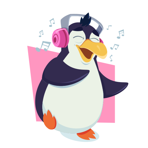 Penguin Stickers - Free music Stickers