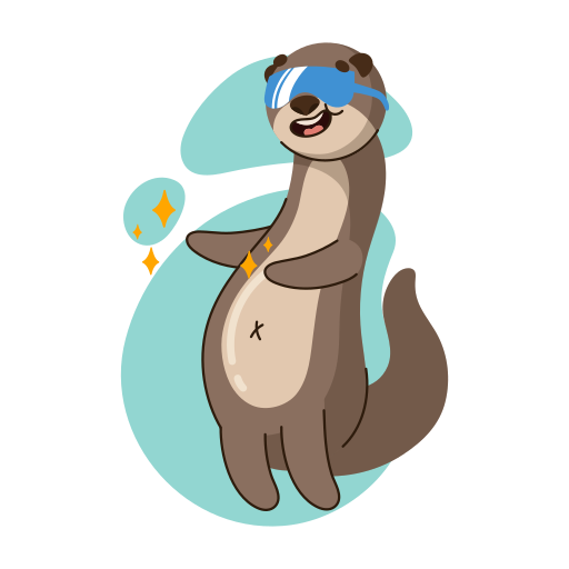 lontra grátis figurinha lontra grátis figurinha