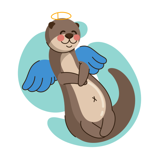 Otter free sticker