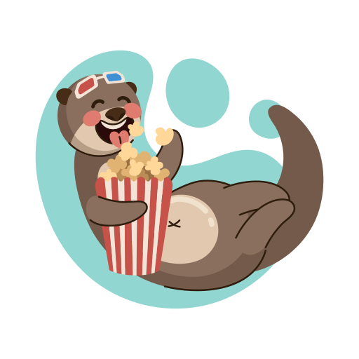 Otter free sticker Otter free sticker