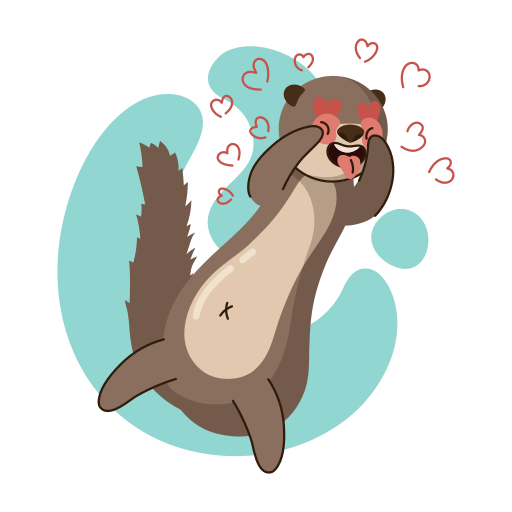 lontra grátis figurinha lontra grátis figurinha