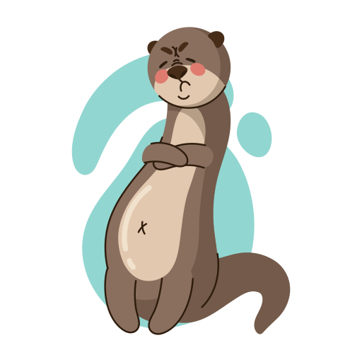 Otter free sticker Otter free sticker