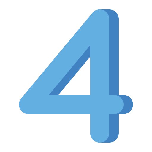  Number 4 - Free education icons