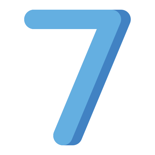Number 7 Flaticons Flat icon
