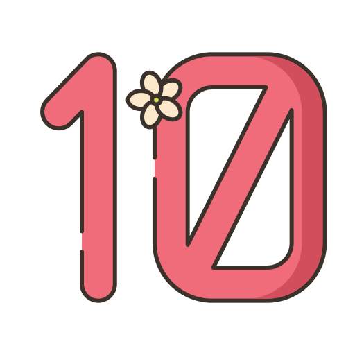 numero 10 icono gratis