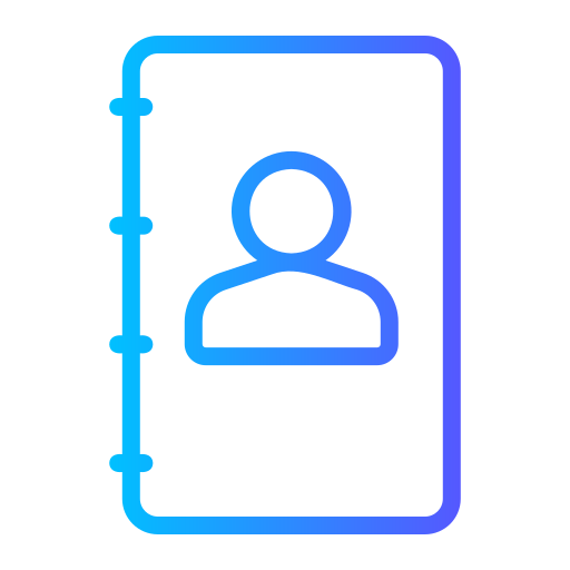 libreta de contactos icono gratis