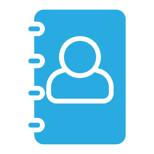 libreta de contactos icono gratis