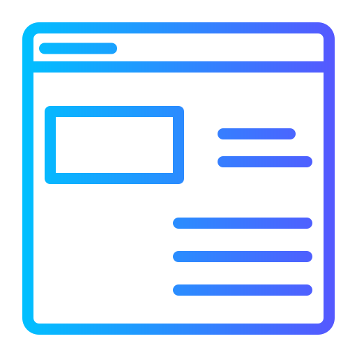 Webpage Generic gradient outline icon