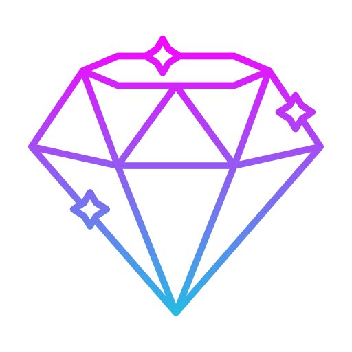 Diamond Generic gradient outline icon