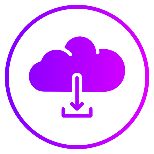 descarga en la nube icono gratis