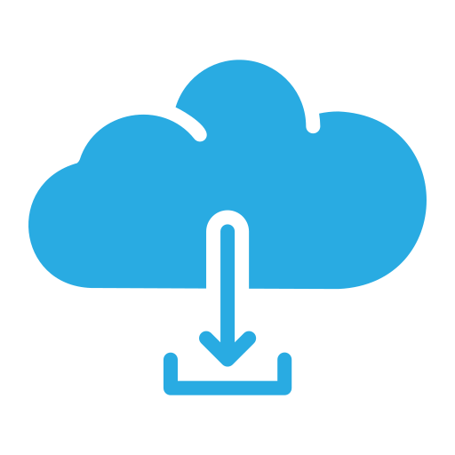 descarga en la nube icono gratis