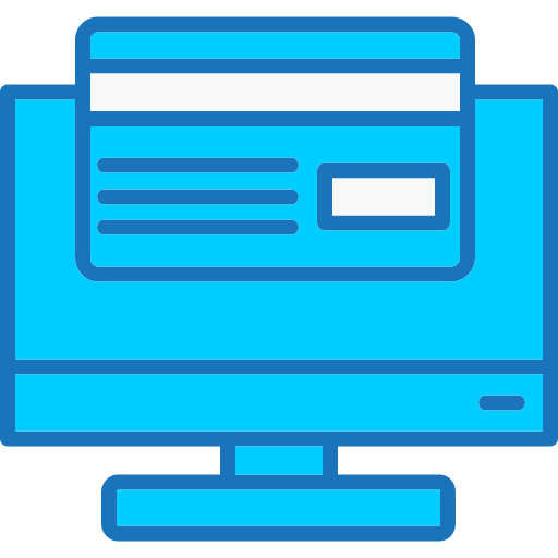 pago en línea icono gratis