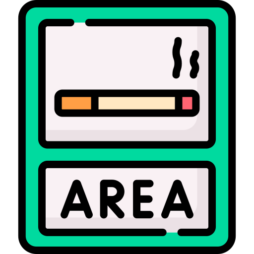 Área de fumadores icono gratis