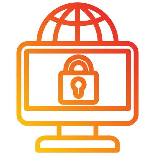 seguridad de internet icono gratis