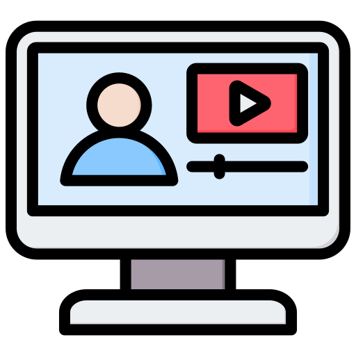 Video presentation - Free education icons