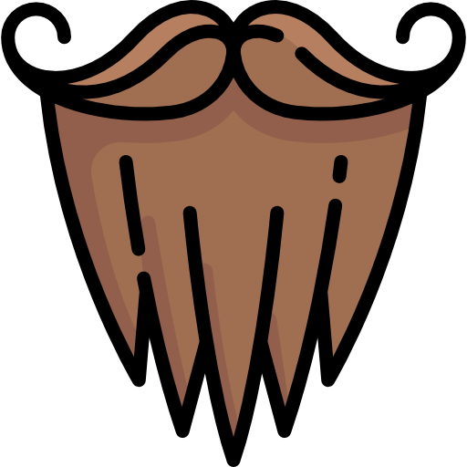 bigote con barba icono gratis