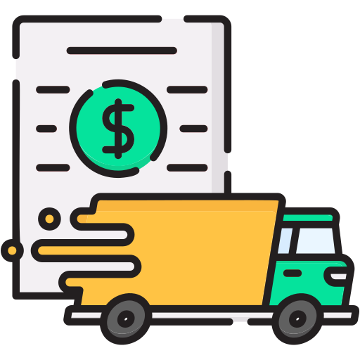 Shipping cost - Free transportation icons