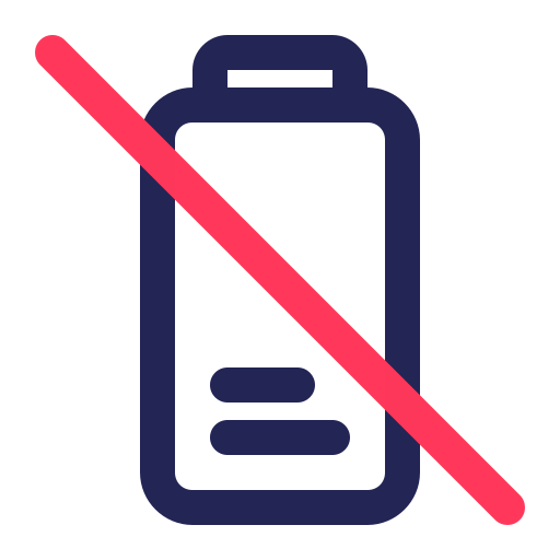 sin batería icono gratis