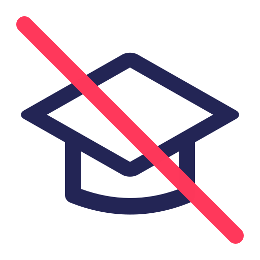 sin educación icono gratis