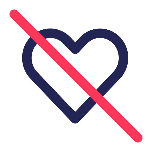 sin amor icono gratis