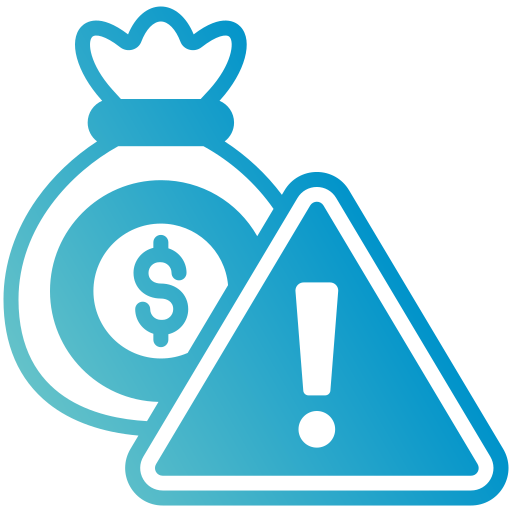 riesgo financiero icono gratis