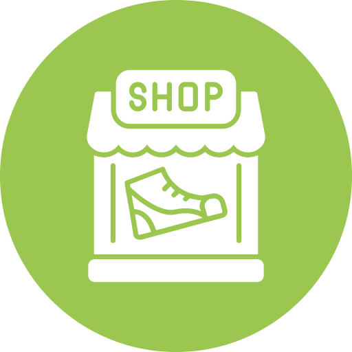 tienda de zapatos icono gratis