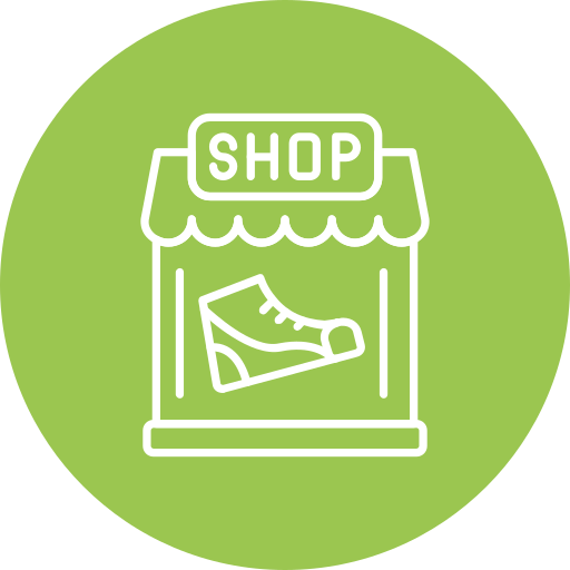 tienda de zapatos icono gratis