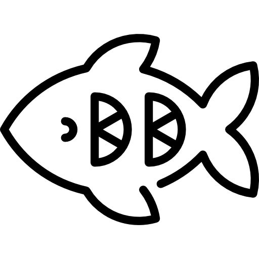 Fish and Lemon Special Lineal icon