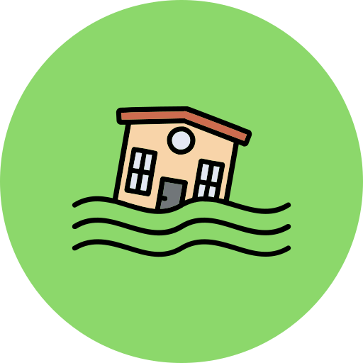 Flooded house - Free weather icons