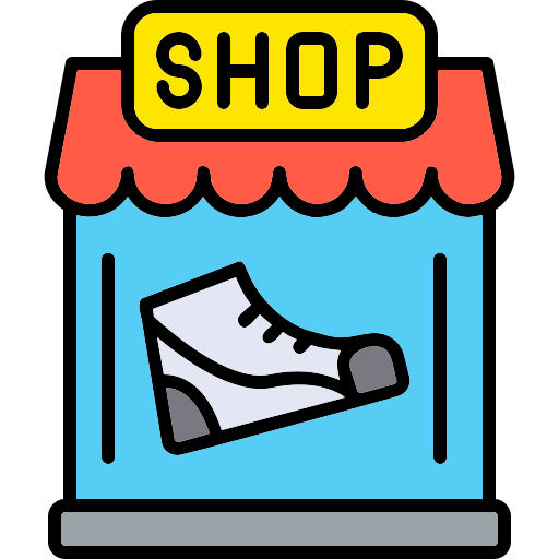 tienda de zapatos icono gratis