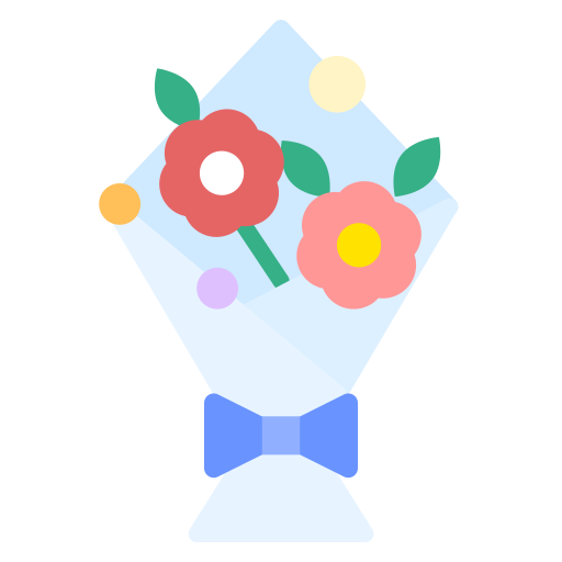 ramo de flores icono gratis