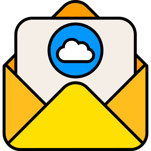 correo en la nube icono gratis