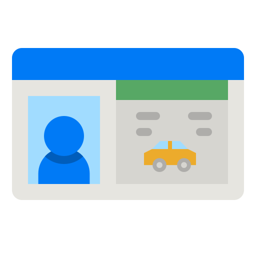 licencia de conducir icono gratis