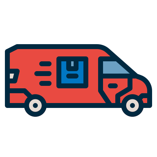 camión de reparto icono gratis