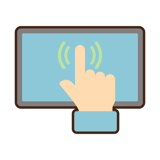 pantalla táctil icono gratis