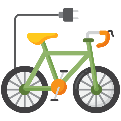 Electric bike - Free transportation icons