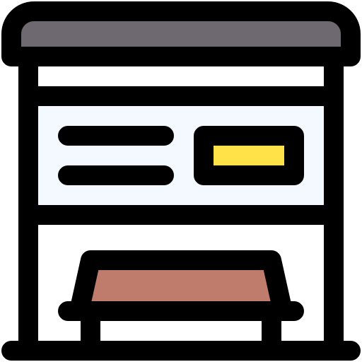 Bus stop free icon