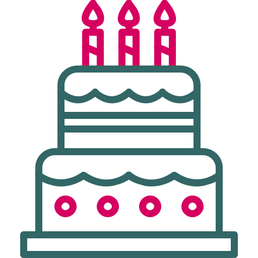 pastel de cumpleaños icono gratis