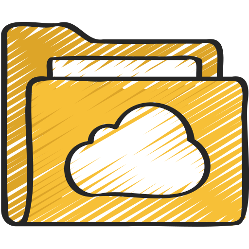 carpeta de la nube icono gratis