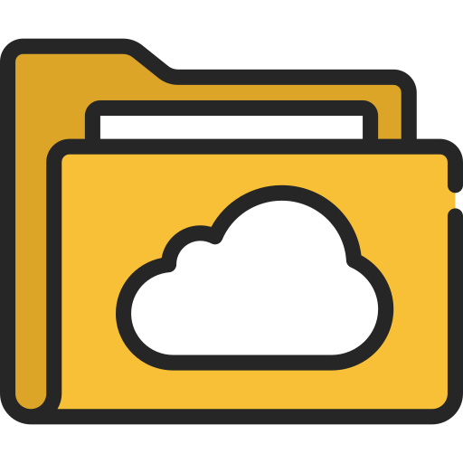 carpeta de la nube icono gratis