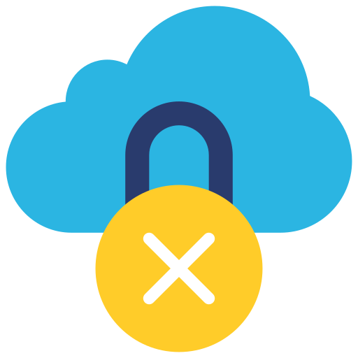 seguridad en la nube icono gratis