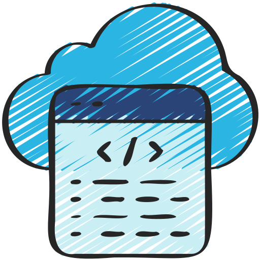 codificación en la nube icono gratis