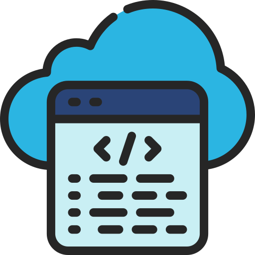 codificación en la nube icono gratis