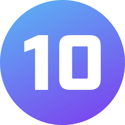 numero 10 icono gratis