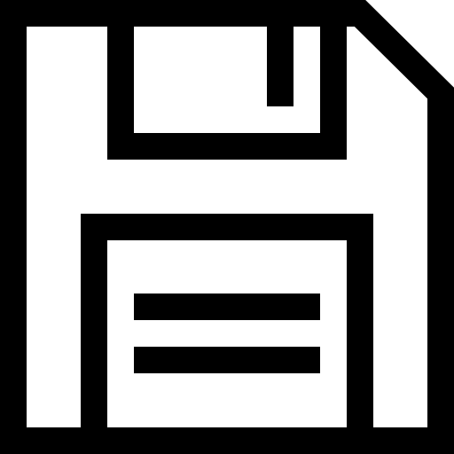 Diskette Basic Straight Lineal icon