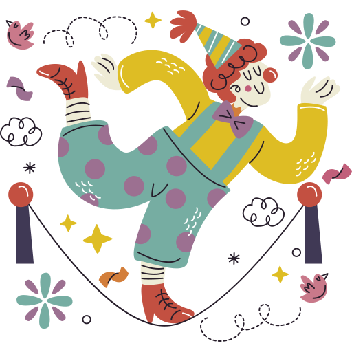 Clown free sticker