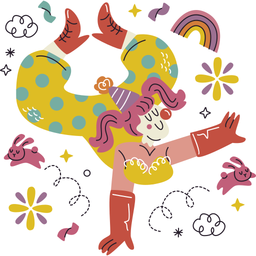 Clown free sticker