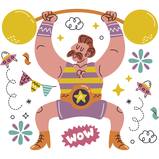 Strongman free sticker