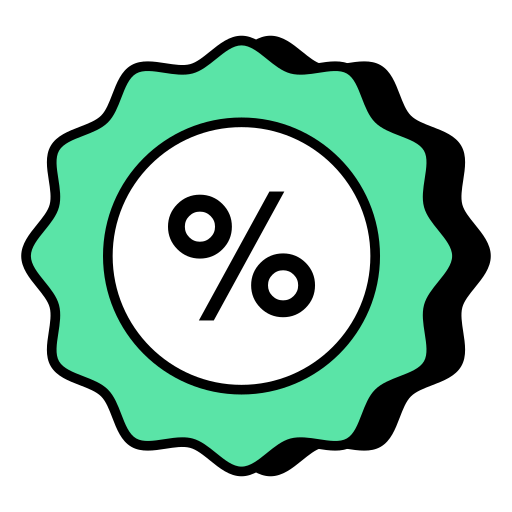 insignia de descuento icono gratis