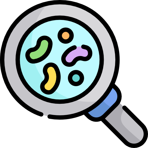 Magnifying glass Kawaii Lineal color icon